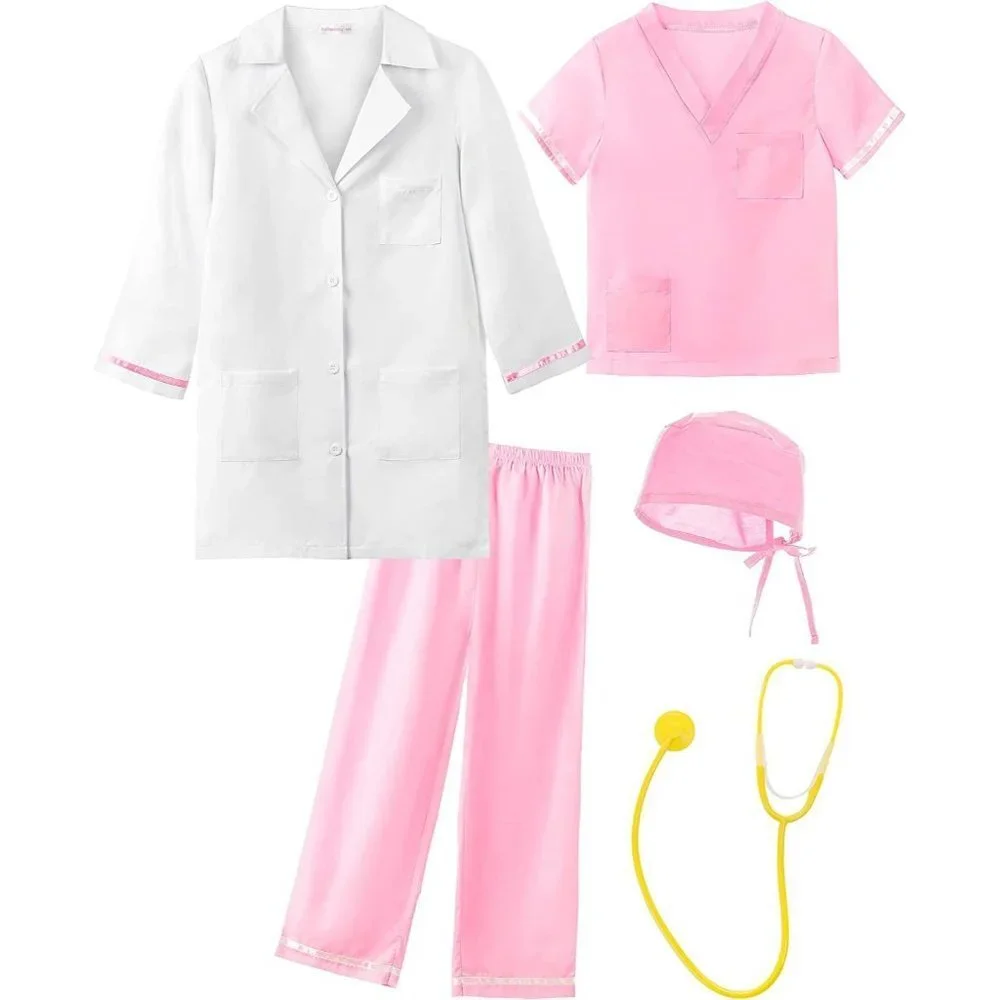 **NWT ReliBeauty Kids Doctor Costume Color‎ Pink Size 10-12**